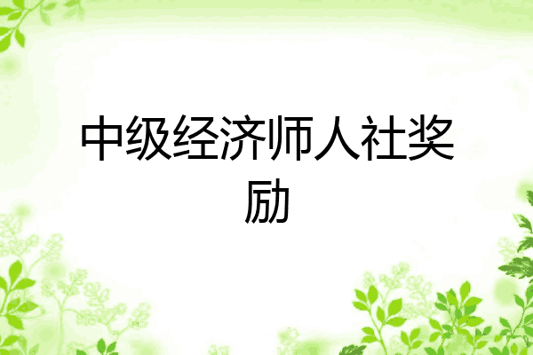 中级经济师人社奖励