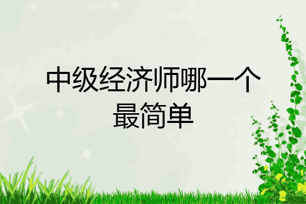 中级经济师哪一个最简单