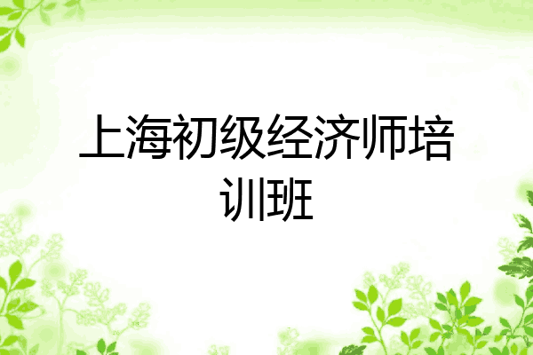 上海初级经济师培训班
