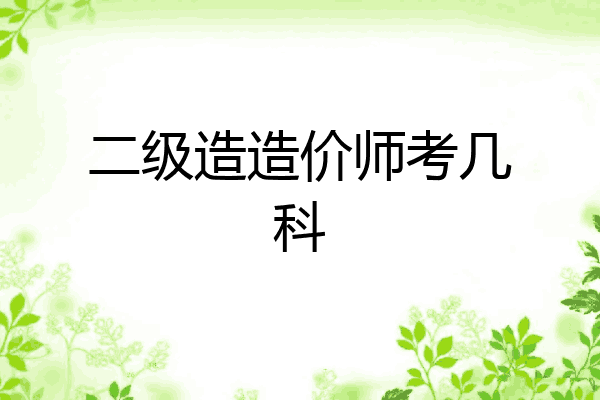 二级造造价师考几科