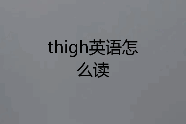 thigh英语怎么读