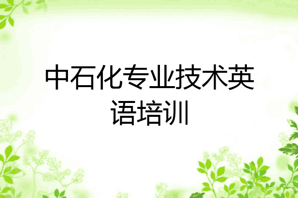 中石化专业技术英语培训