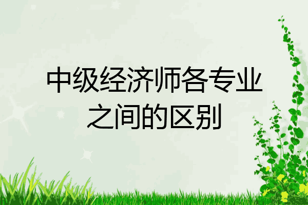 中级经济师各专业之间的区别