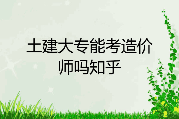 土建大专能考造价师吗知乎