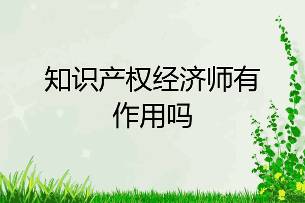 知识产权经济师有作用吗