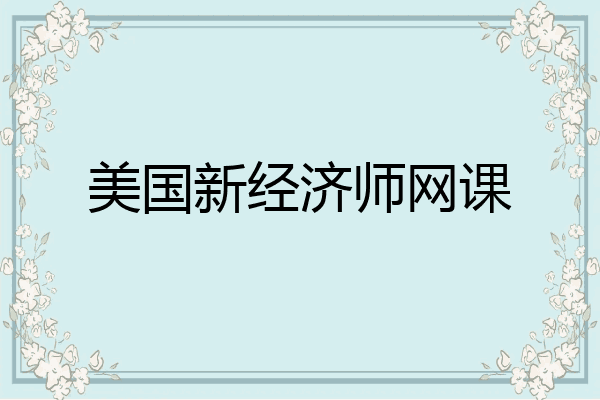 美国新经济师网课