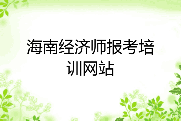 海南经济师报考培训网站