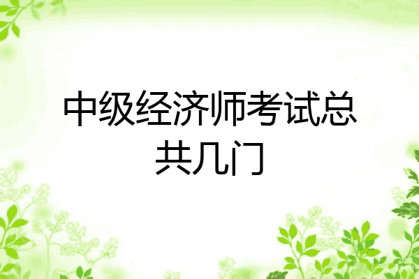 中级经济师考试总共几门
