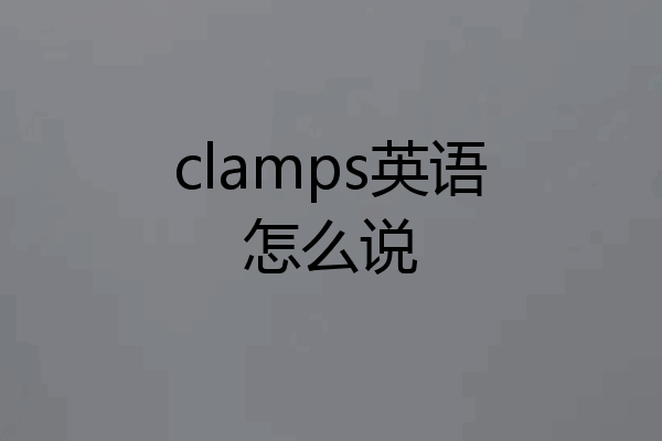 clamps英语怎么说