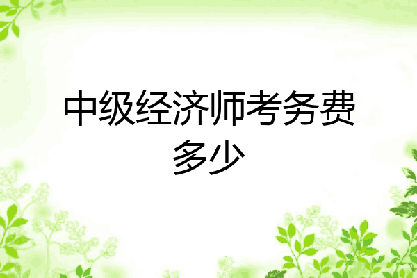 中级经济师考务费多少