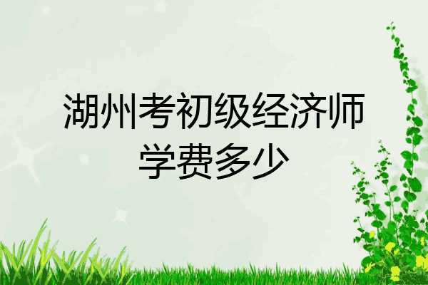 湖州考初级经济师学费多少