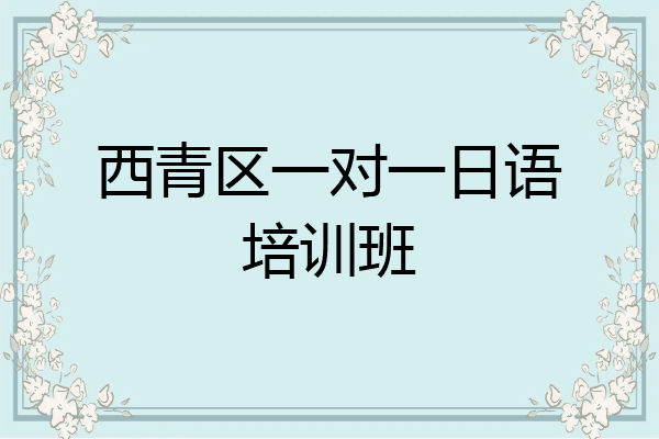 西青区一对一日语培训班