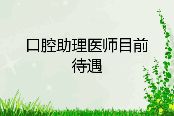 口腔助理医师目前待遇