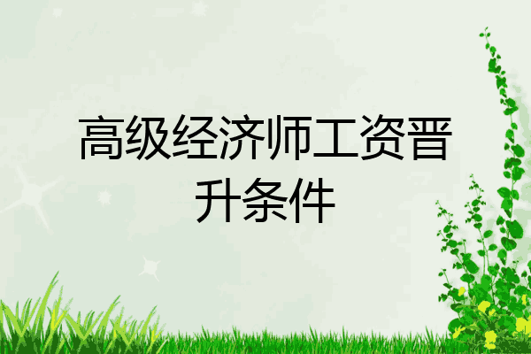 高级经济师工资晋升条件