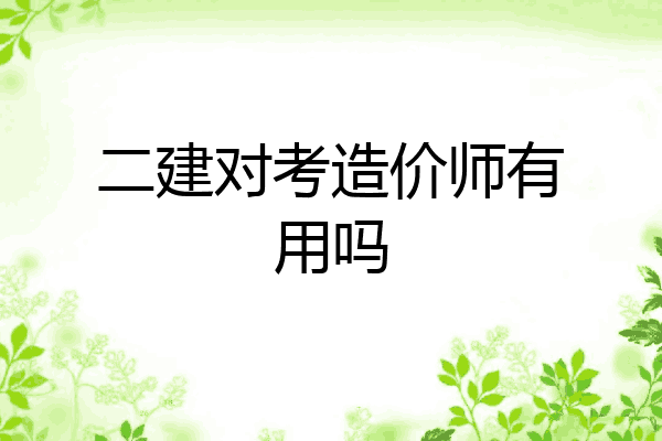 二建对考造价师有用吗