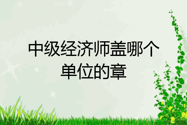 中级经济师盖哪个单位的章