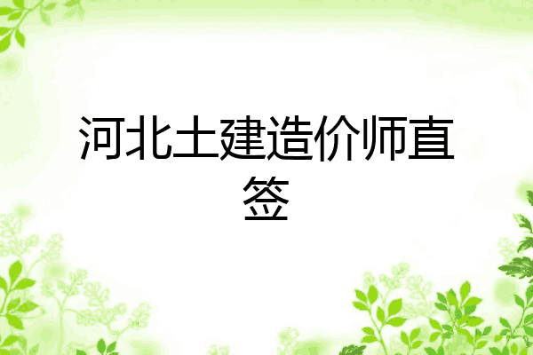 河北土建造价师直签