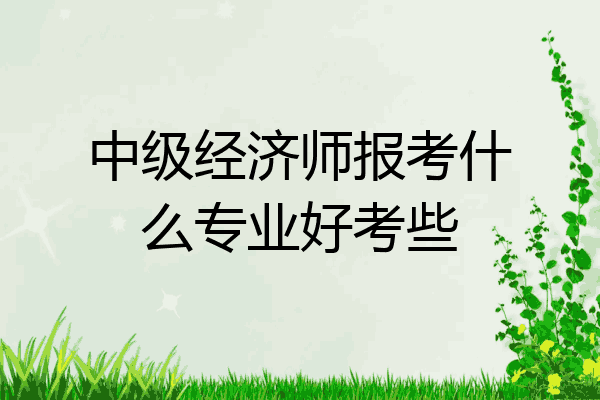 中级经济师报考什么专业好考些