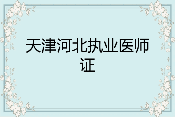 天津河北执业医师证