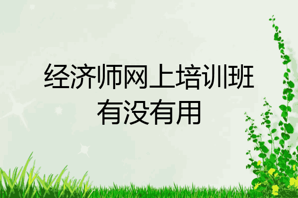 经济师网上培训班有没有用
