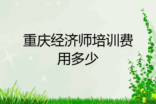 重庆经济师培训费用多少