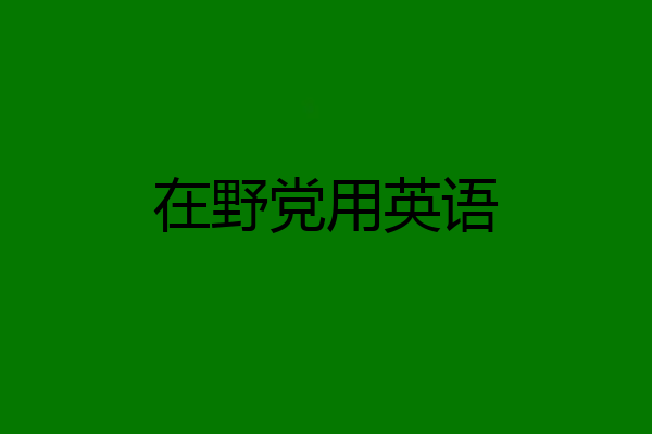 在野党用英语