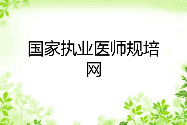 国家执业医师规培网