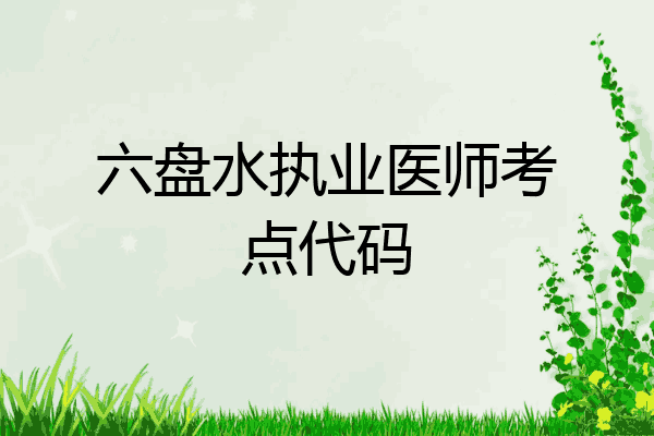 六盘水执业医师考点代码