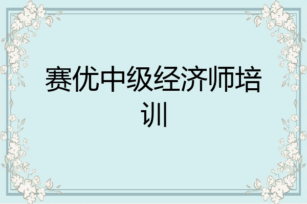 赛优中级经济师培训