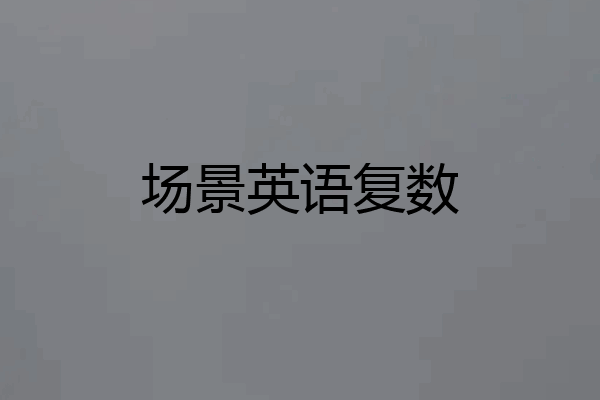 场景英语复数