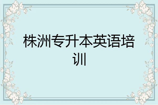 株洲专升本英语培训