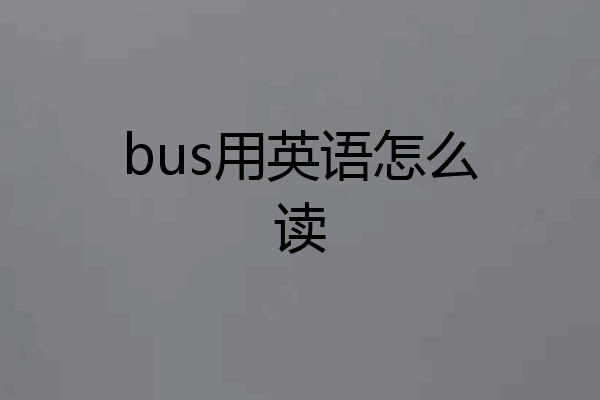 bus用英语怎么读