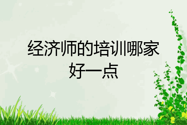 经济师的培训哪家好一点