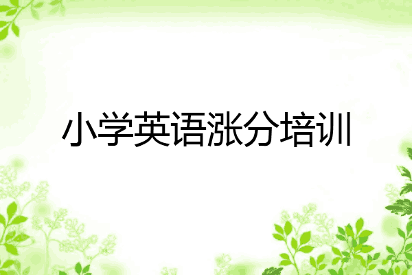 小学英语涨分培训