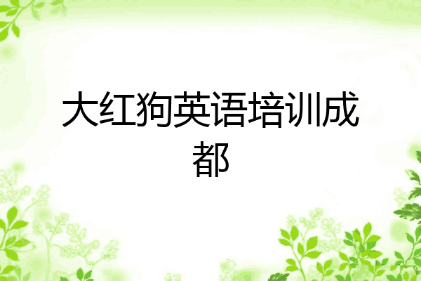 大红狗英语培训成都