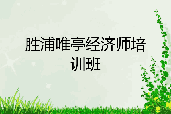 胜浦唯亭经济师培训班