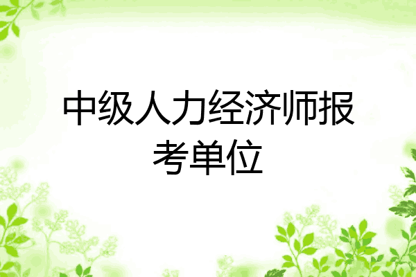 中级人力经济师报考单位