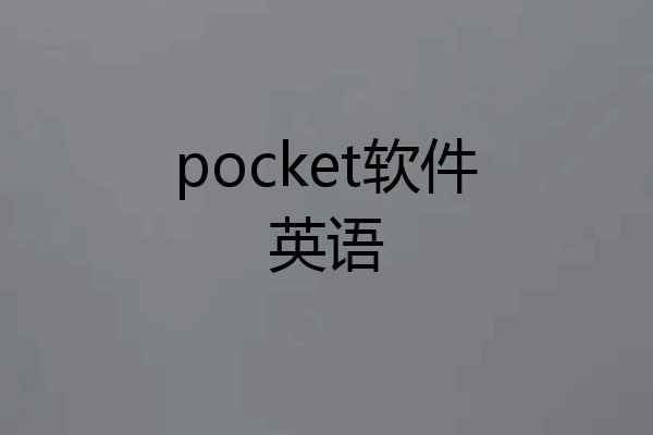 pocket软件英语