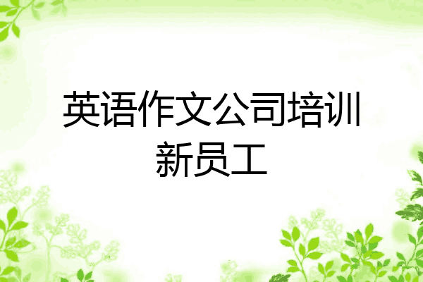 英语作文公司培训新员工