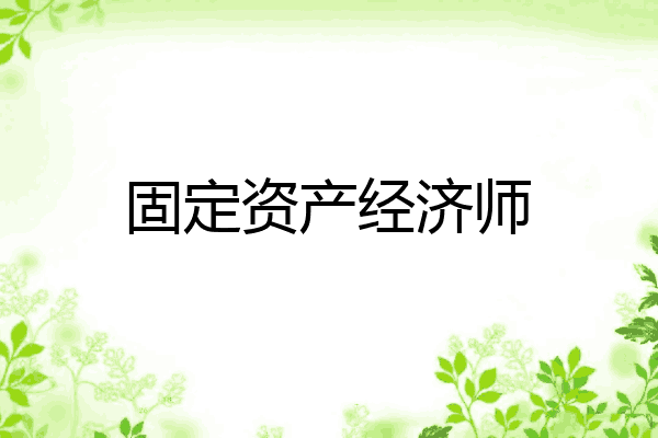 固定资产经济师