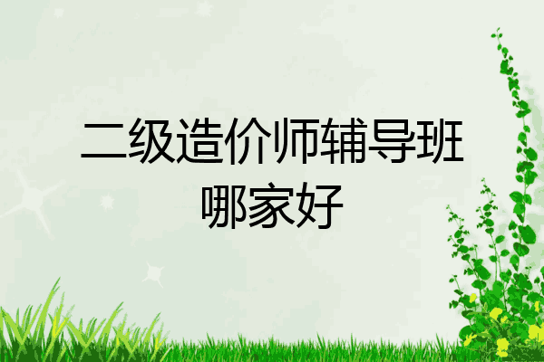 二级造价师辅导班哪家好