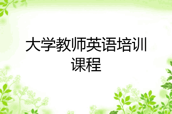 大学教师英语培训课程