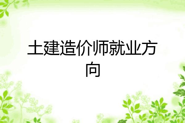 土建造价师就业方向