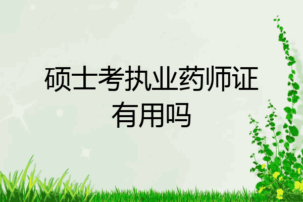 硕士考执业药师证有用吗