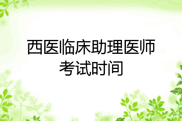 西医临床助理医师考试时间