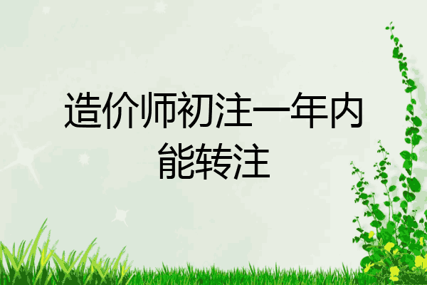 造价师初注一年内能转注