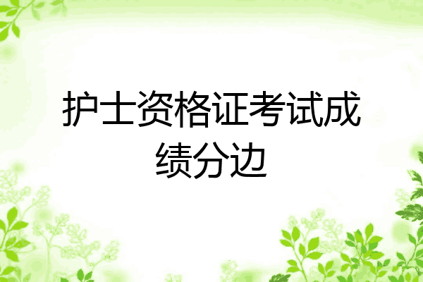 护士资格证考试成绩分边
