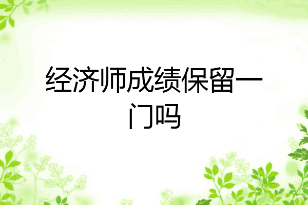 经济师成绩保留一门吗