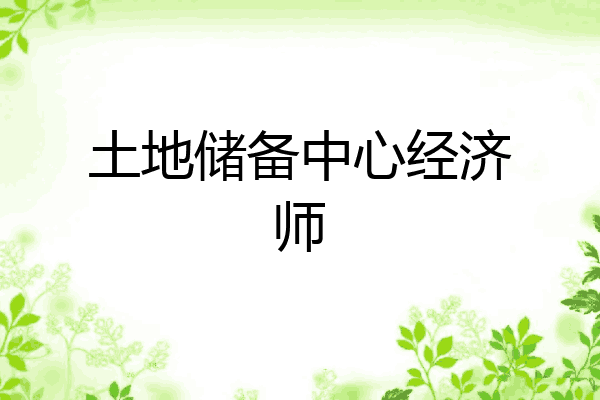 土地储备中心经济师