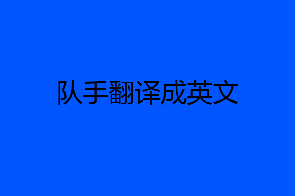 队手翻译成英文